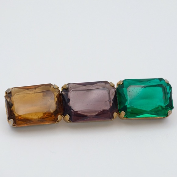 Jewelry - Vintage Multicolored Rhinestone Pin Brooch